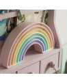 Lampe veilleuse en bois arc-en-ciel version pastel