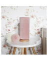 lampe de chevet tube velours rose