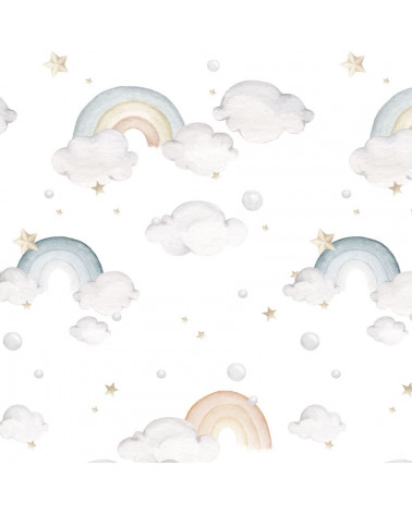 Echantillon papier peint arc-en-ciel