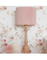 Lampe à poser - abat-jour velours rose