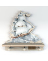 Etagère porte-manteau bateau
