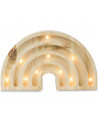 Mini lampe arc-en-ciel en bois naturel