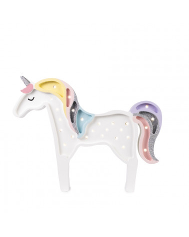lampe veilleuse en bois licorne