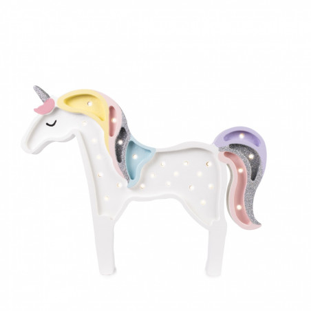 lampe veilleuse en bois licorne