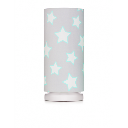 Lampe de chevet tube motif étoiles