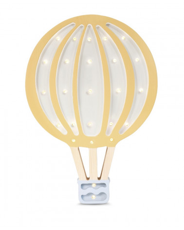 lampe veilleuse montgolfière jaune moutarde