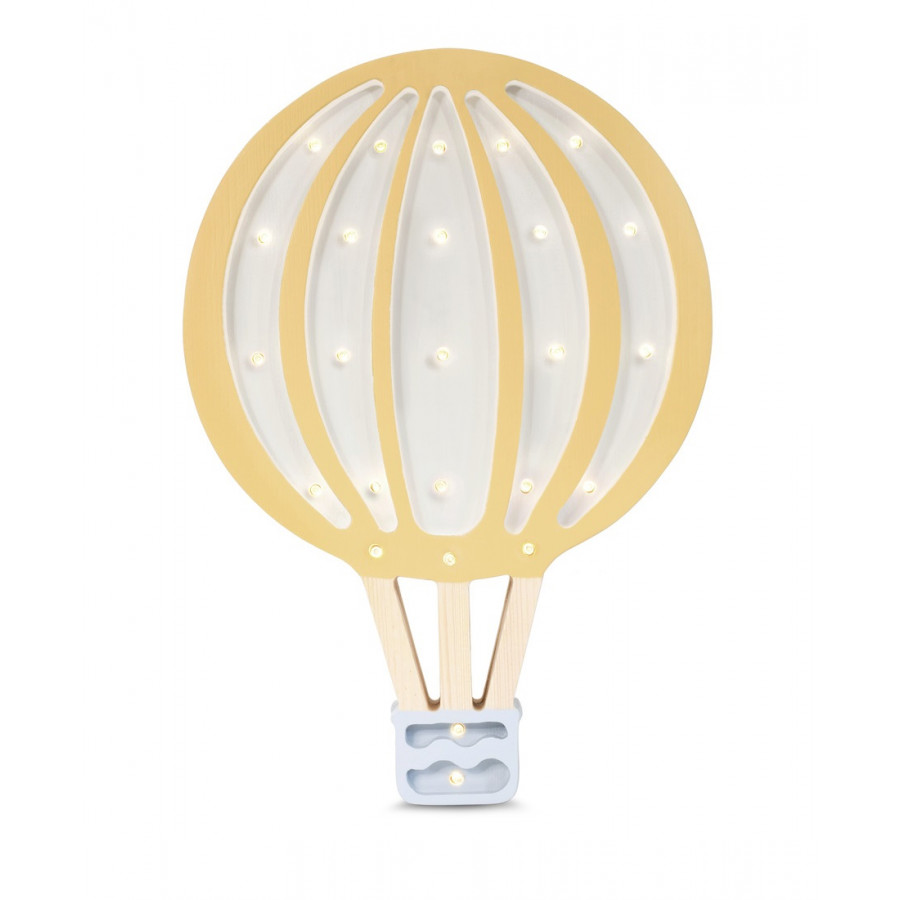 lampe veilleuse montgolfière jaune moutarde