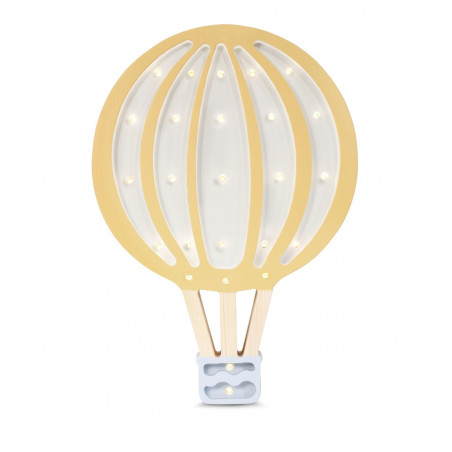 lampe veilleuse montgolfière jaune moutarde