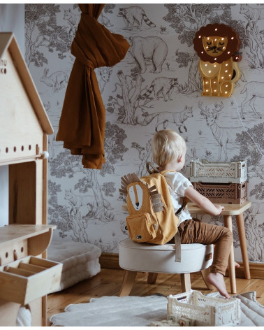 Lampe veilleuse en bois lion