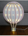 lampe veilleuse montgolfière rose