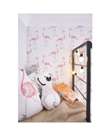 Papier peint flamant rose