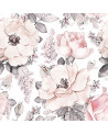 Papier peint jardin rose