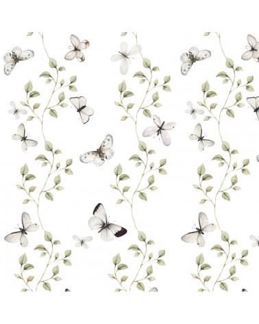 Papier peint branches et papillons