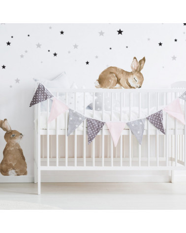 Stickers enfant petits lapins