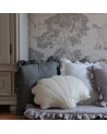 Coussin décoratif coquillage en lin sable
