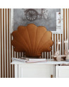 Coussin coquillage en lin caramel