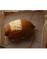 coussin coquillage en lin caramel