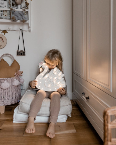 Lampe veilleuse en bois Cygne