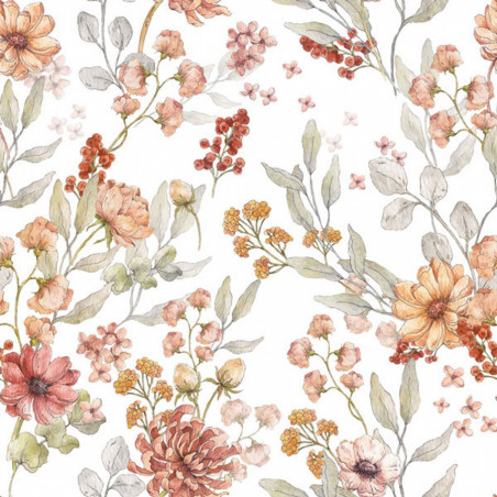 Papier peint fleurs d'automne