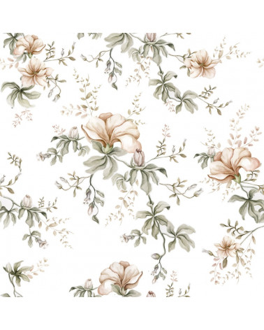 Echantillon papier peint fleurs tropicales