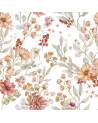 Echantillon papier peint fleurs d'automne