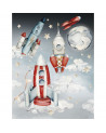 Sticker enfant fusées et satellites