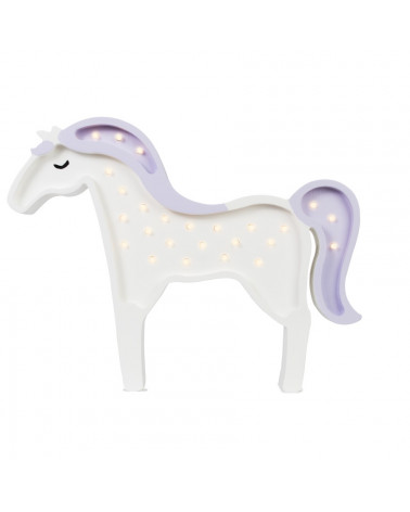 Lampe veilleuse en bois Cheval