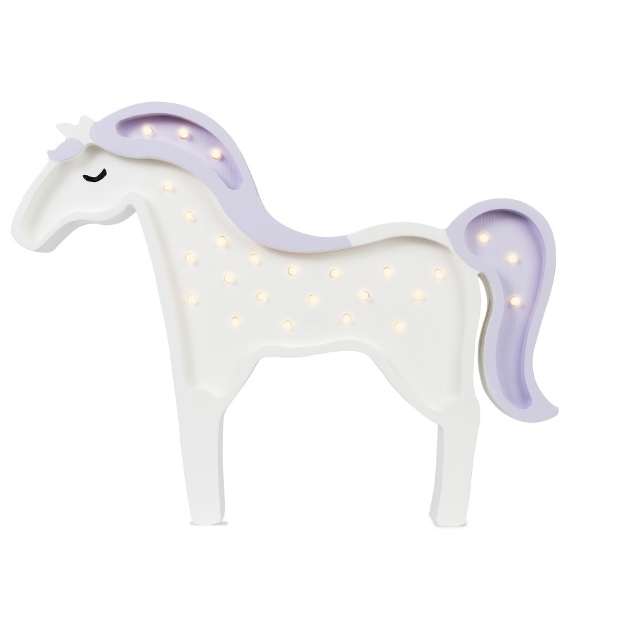 Lampe veilleuse en bois Cheval