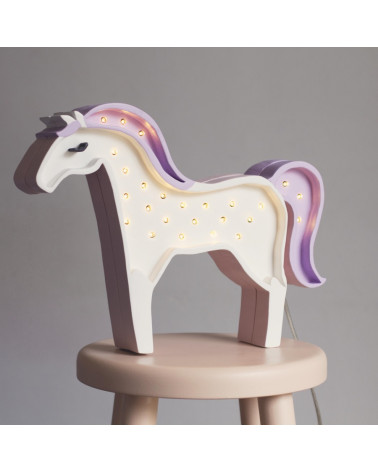Lampe veilleuse en bois Cheval