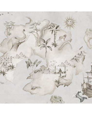 Papier peint  Carte aux trésors