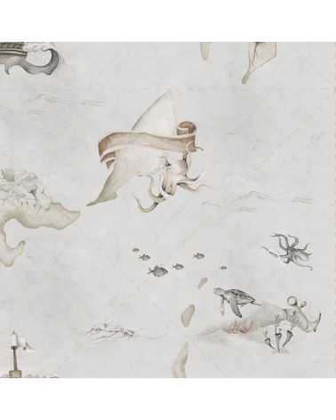 Papier peint  Carte aux trésors