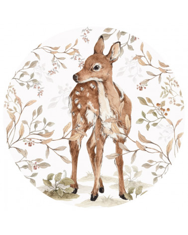 Grand sticker rond biche