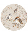 Grand sticker rond oiseaux