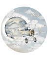 Grand sticker rond avion