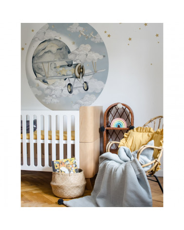 Grand sticker rond avion