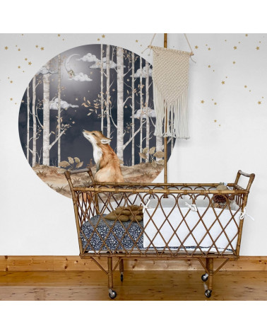 Grand sticker rond renard