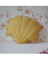 coussin coquillage en lin miel