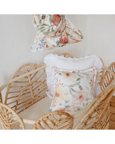 Coussin à fleurs carré