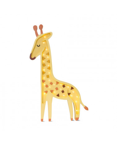 lampe en bois giraffe