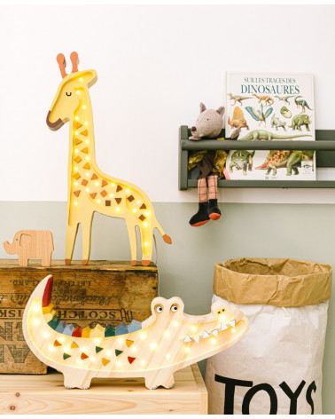 Lampe veilleuse en bois crocodile wood