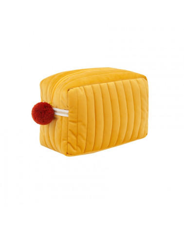 trousse de toilette en velours gold