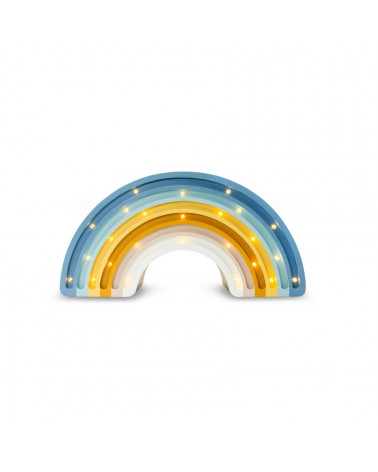 Lampe veilleuse en bois arc-en-ciel denim