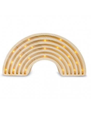 veilleuse en bois arc ciel naturel