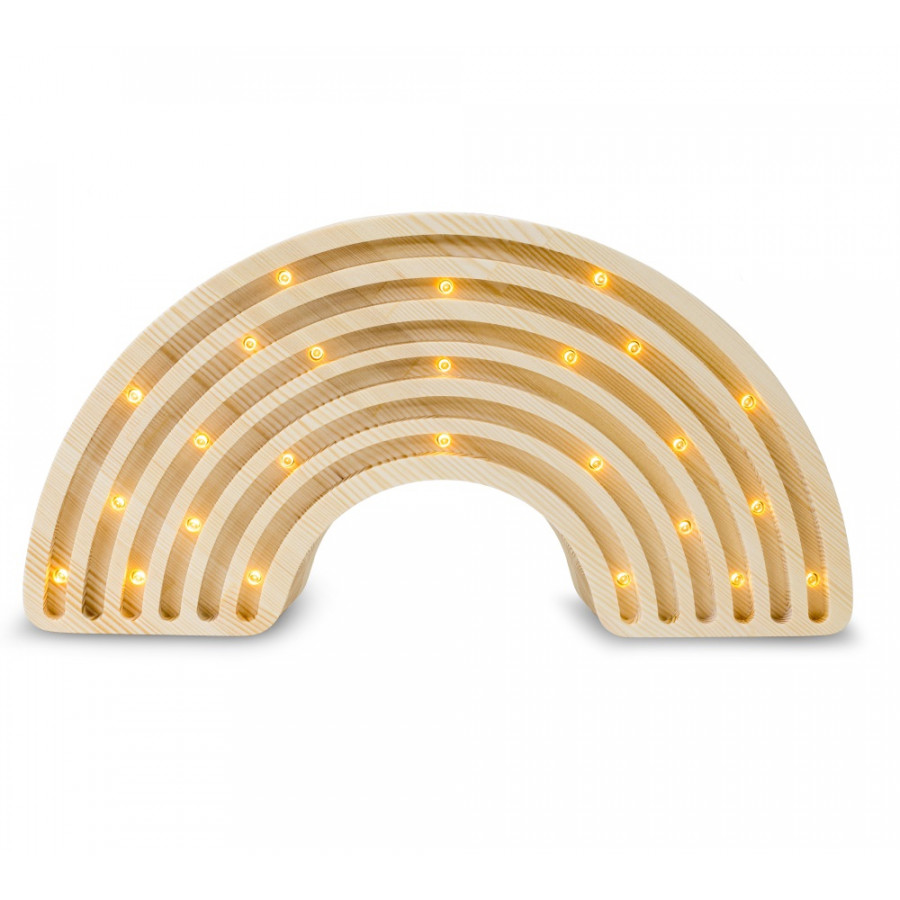 veilleuse en bois arc ciel naturel