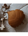coussin feuille en lin caramel - Moimili