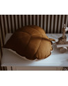 coussin feuille en lin caramel - Moimili