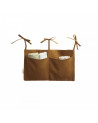 Pochette de rangement en lin - caramel