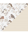 Parure de lit Oiseaux sur ciel blanc gris 100 cm x 135 cm