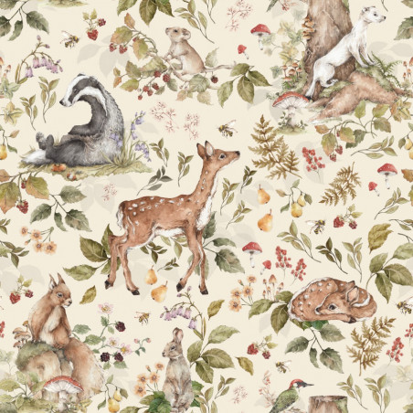 papier peint animaux mignons de la forêt