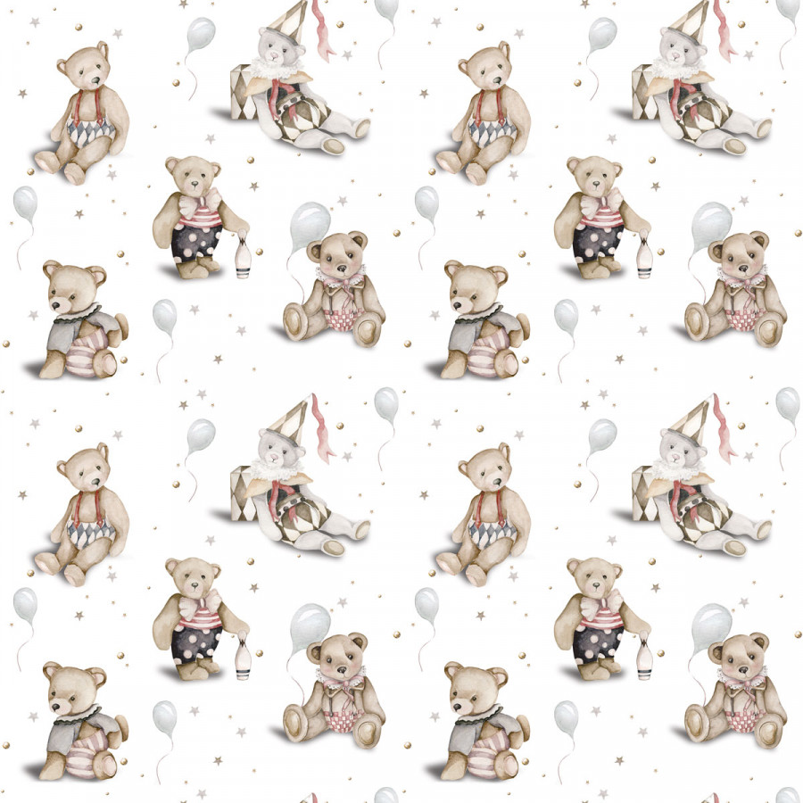 Papier peint  petits oursons Théodore